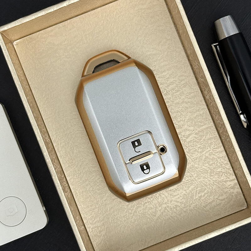 NEW【スズキ】ゴールドフレームホワイトキーケース 〔Bタイプ〕